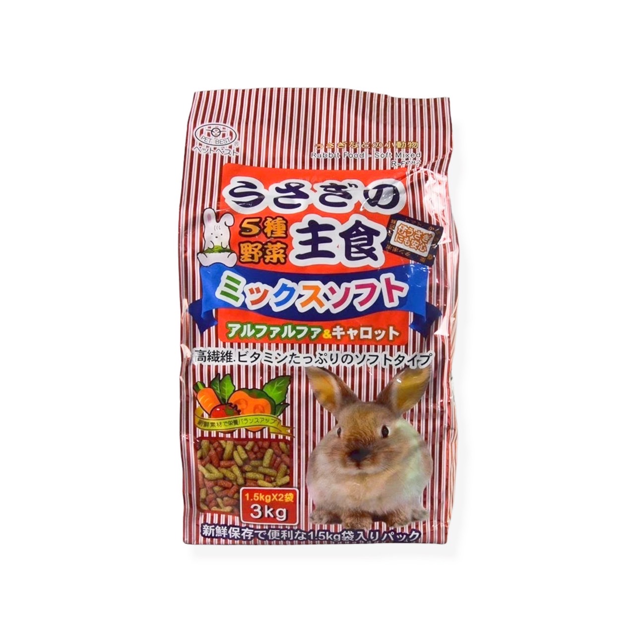 小動物專區/兔兔相關/食品/petbest五種野菜兔子主食3kg