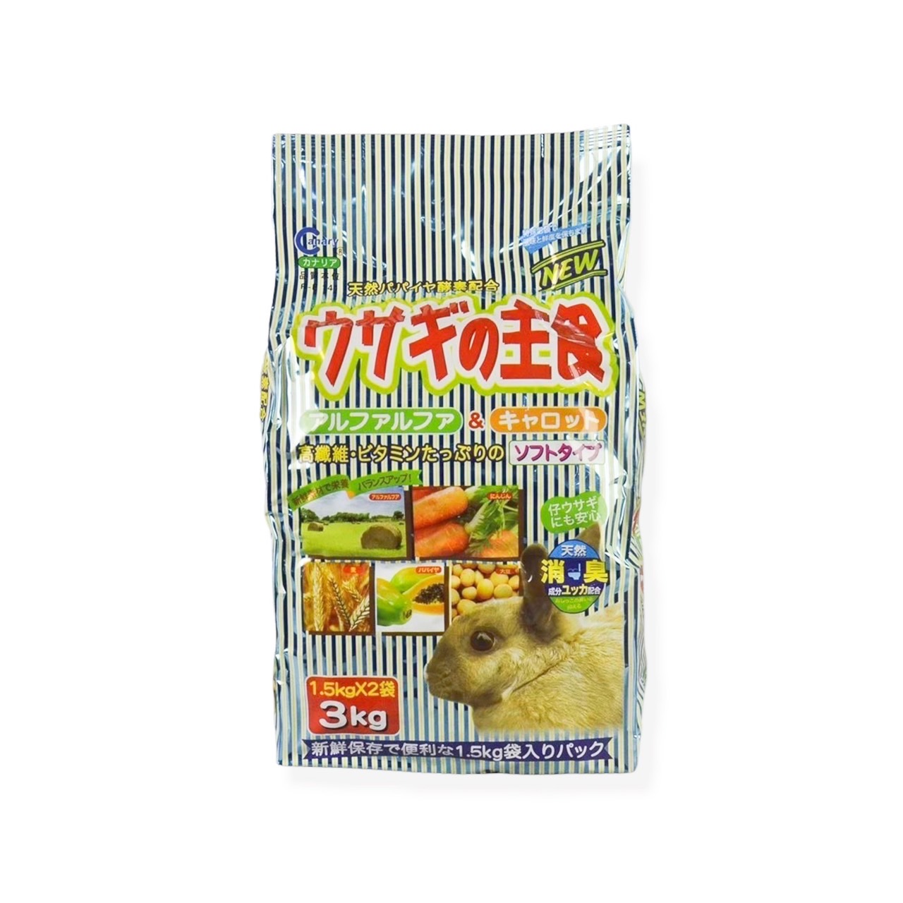 小動物專區/兔兔相關/食品/canary-化毛發泡兔子飼料3kg