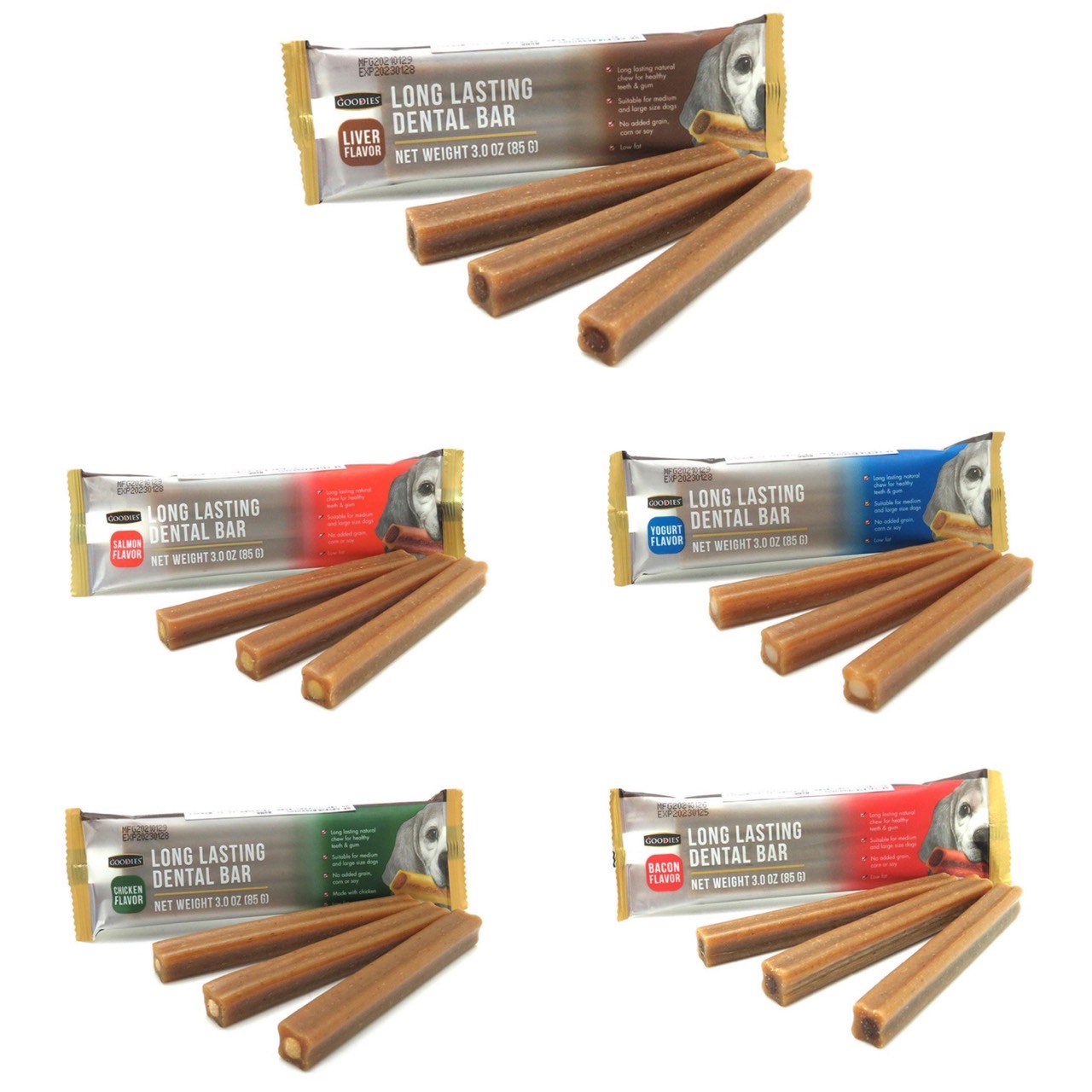 犬食品/潔牙骨、零食區/竣百junbai/goodles耐嚼型潔牙棒-3入組